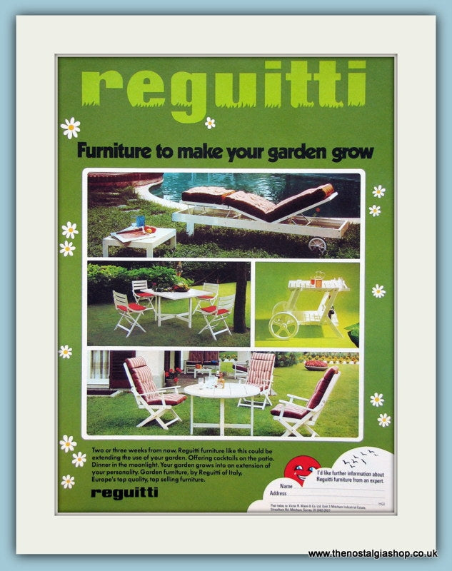 Reguitti Garden Furniture Original Advert 1975 (ref AD2496)