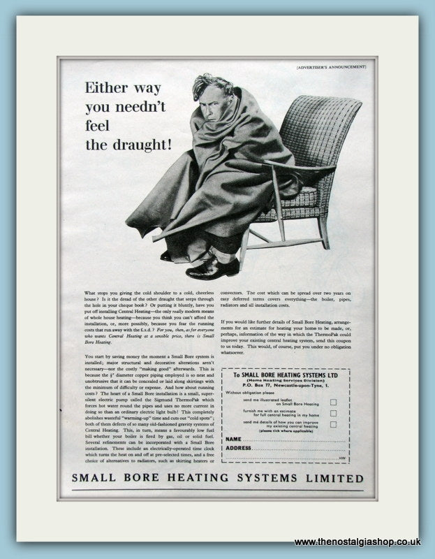 Small Bore Heating Systems Original Advert 1950's (ref AD4498)