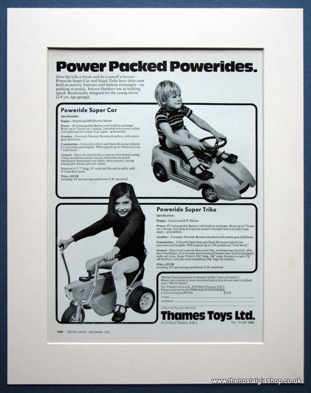 Thames Toys - Super Trike Original advert 1971 (ref AD968)