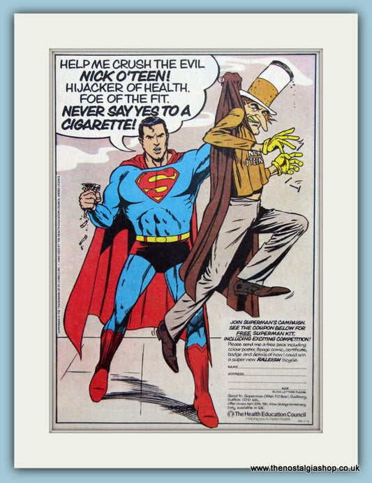 Superman Health Council Original Advert 1981 (ref AD6421)