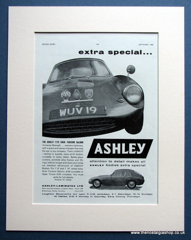 Ashley 1172 Gran Turismo Saloon 1960 Original Advert (ref AD1456)