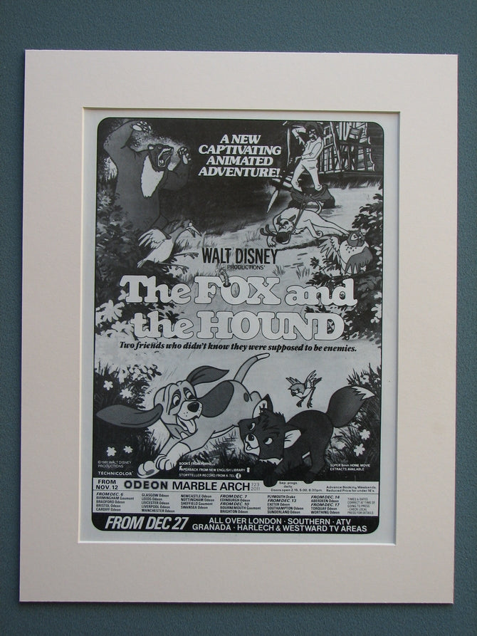 The Fox and The Hound 1981 Original advert (ref AD663)