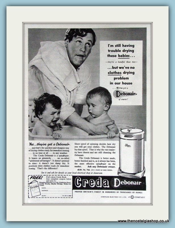 Creda Debonair Clothes Dryer Original Advert 1960's (ref AD3827)