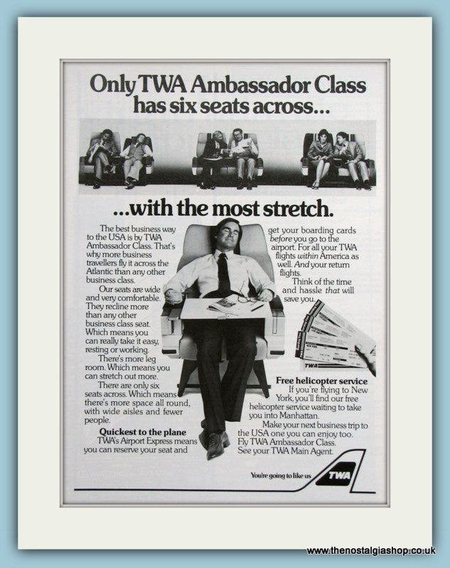 TWA Airline Original Advert 1984 (ref AD2140)