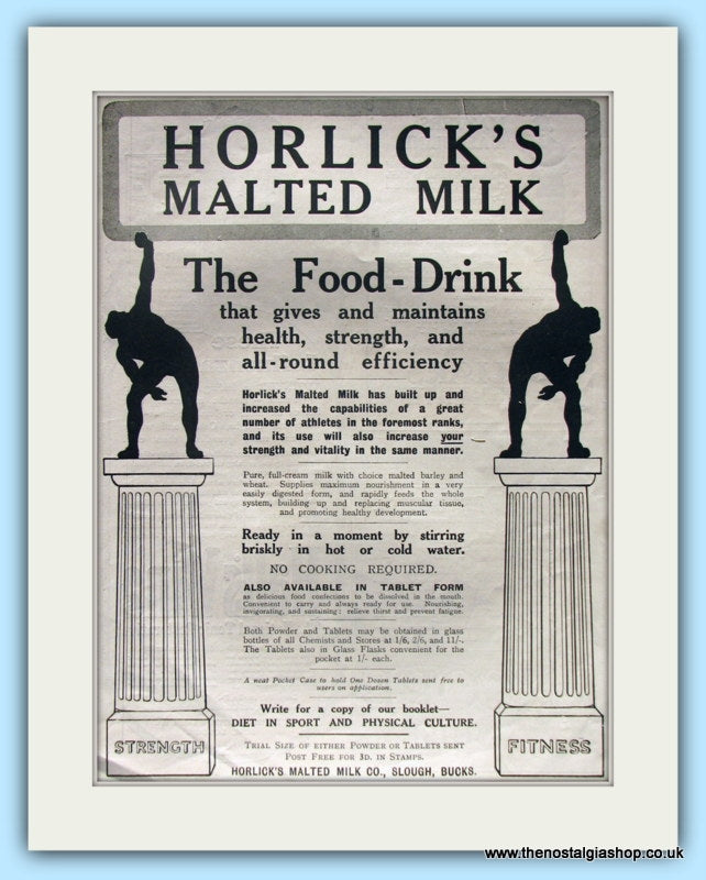 Horlicks Malted Milk. Original Advert 1915 (ref AD4905)