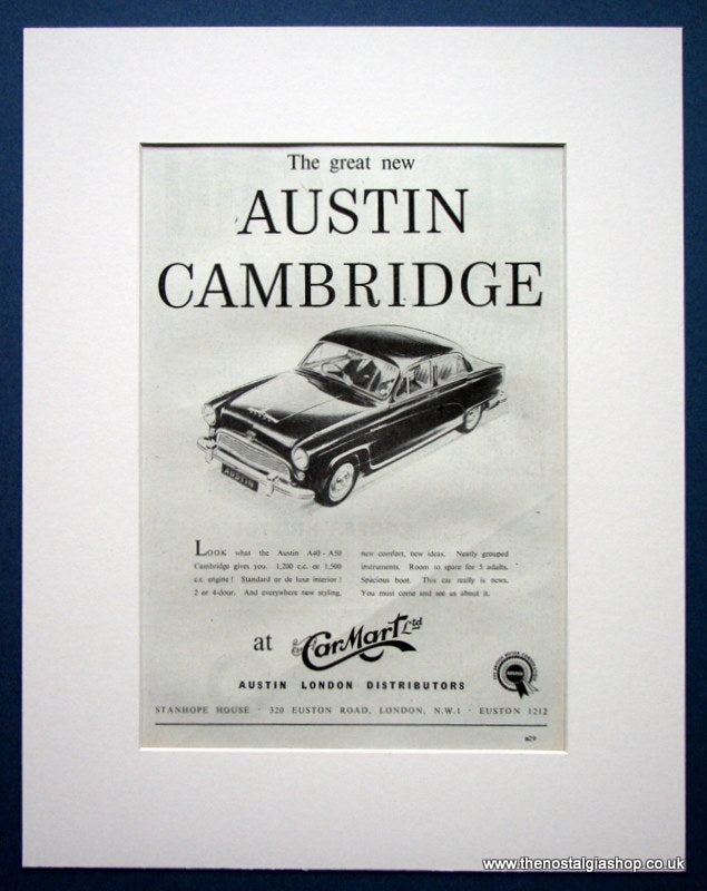 Austin Cambridge A40, A50. Original advert 1954 (ref AD1373)