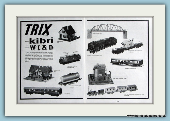 Trix Kibri & Wiad Railway Models Set of 2 1963 Original Adverts (ref AD2876)