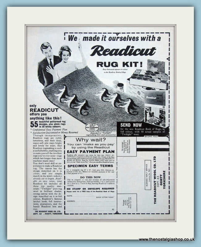 Readicut Rug Kit 1963 Original Advert (ref AD4486)