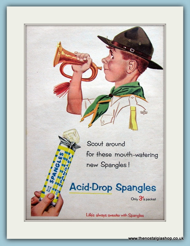 Spangles Sweets. Original Advert 1955 (ref AD3564)