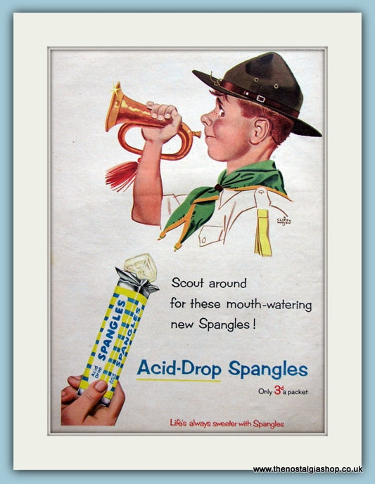 Spangles Sweets. Original Advert 1955 (ref AD3564)