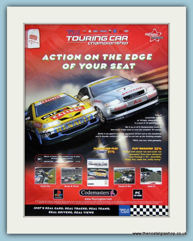 Touring Car Championship Computer Game Original Advert 1998 (ref AD3981)