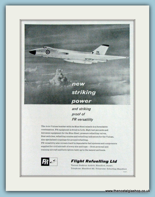 Vulcan Bomber. Original Advert 1961 (ref AD4255)
