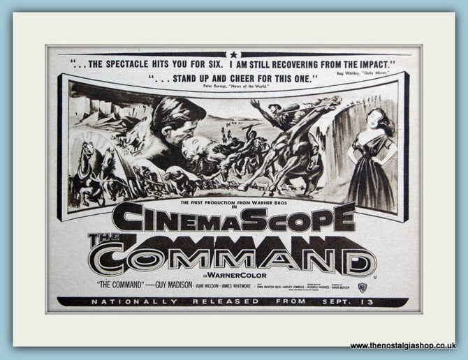 The Command - Guy Madison, 1954 Original Film Advert (ref AD3342)