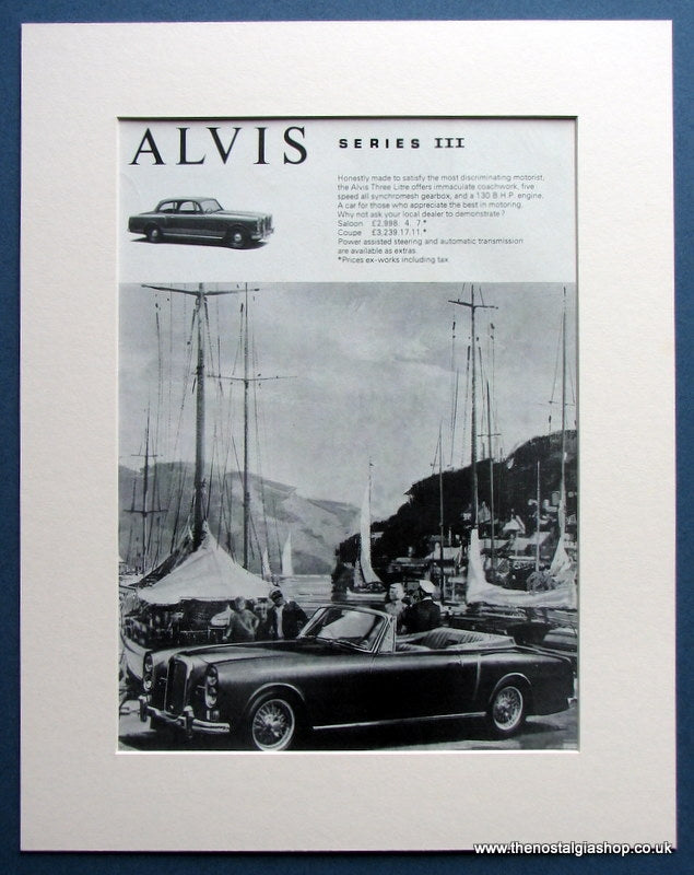 Alvis Series III 1965 Original Advert (ref AD1461)