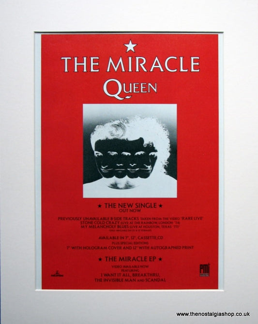 Queen The Miracle Original Advert 1989 (ref AD909)