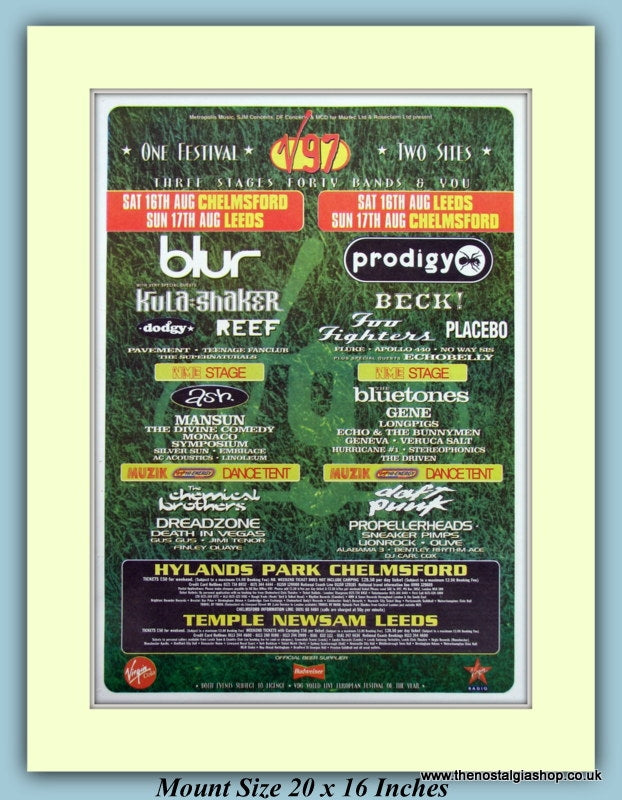 V97 Festival 1997 Leeds & Chelmsford Original Advert (ref AD9023)