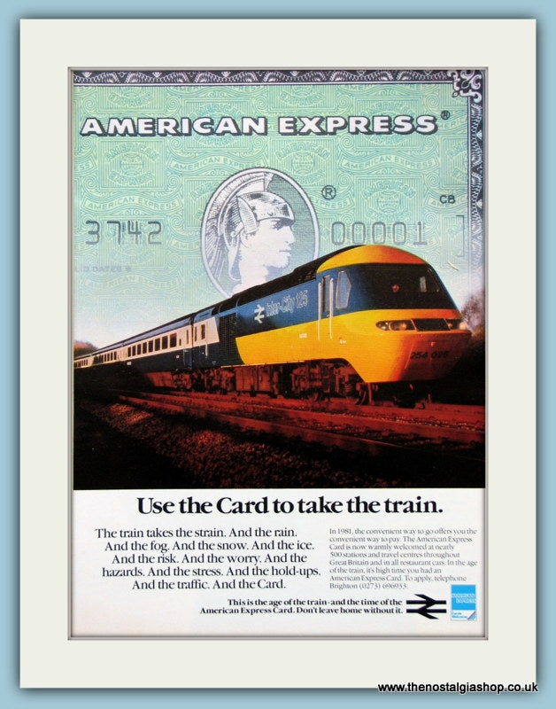 American Express Inter-City 125 Original Advert 1987 (ref AD2298)
