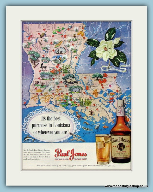Paul Jones Whiskey Original Advert 1950 (ref AD8313)