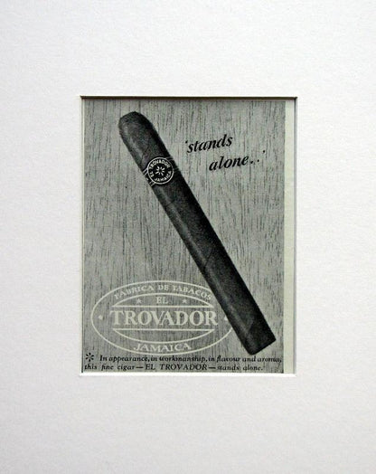 Macanudo & Trovador Cigars 2 x Original adverts 1953 (ref AD1547)