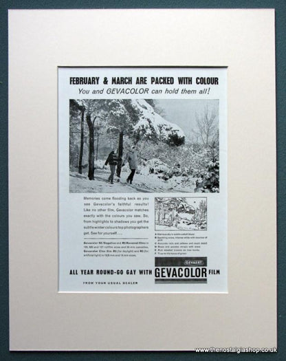 Gevacolor Film Set Of 2 Original Adverts 1963 (ref AD1085)