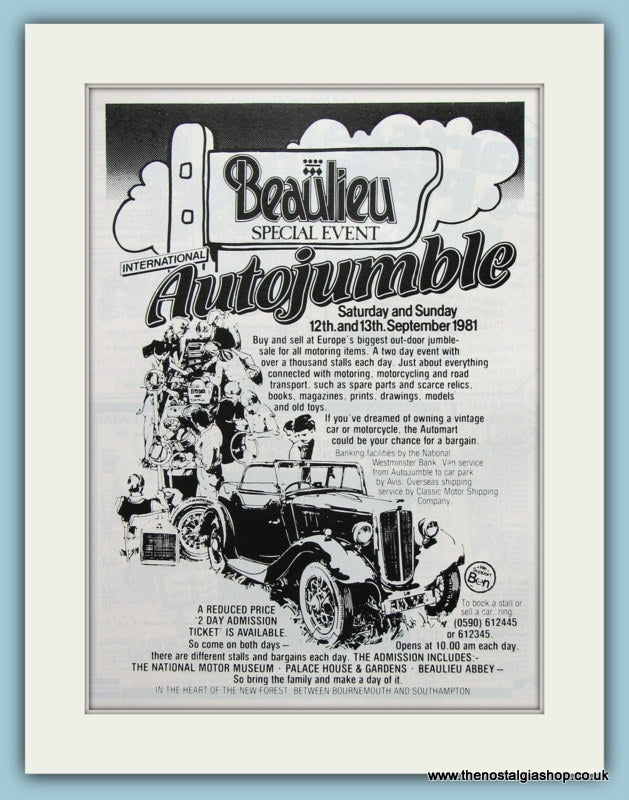 Beaulieu Autojumble Event 1981. Original Advert (ref AD2013)