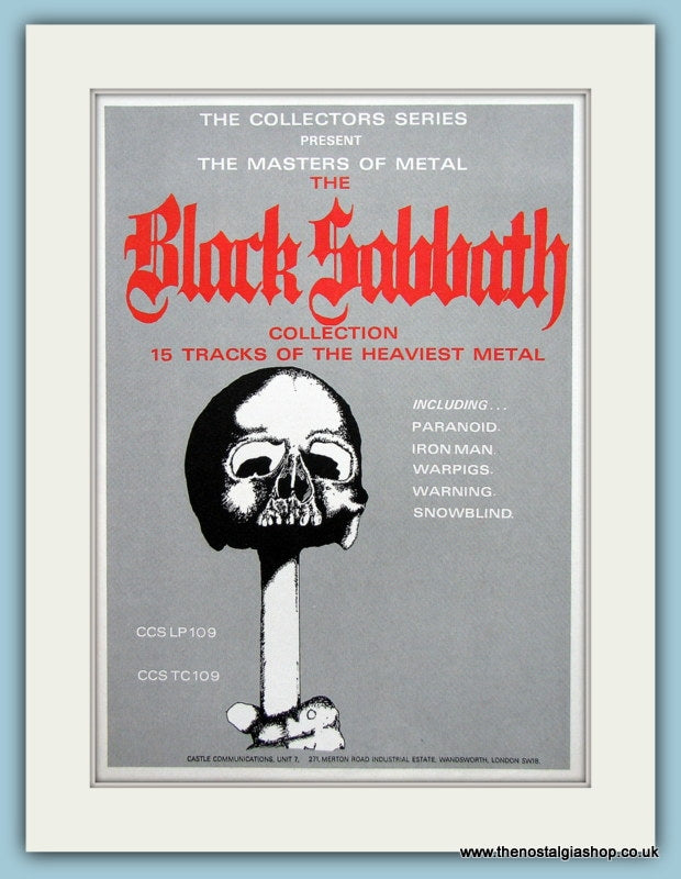 Black Sabbath Original Music Advert 1992 (ref AD3404)