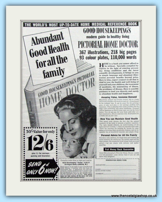 Good Housekeeping's Home Doctor Book Original Advert 1955 (ref AD4778)