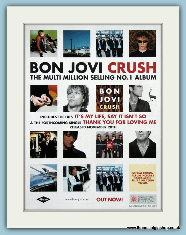 Bon Jovi, Crush 2000 Original Advert (ref AD3275)