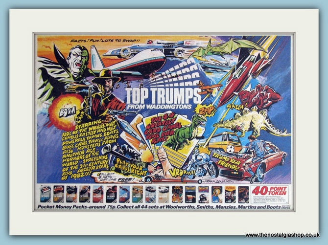 Top Trumps From Waddingtons Original Advert 1983 (ref AD6436)