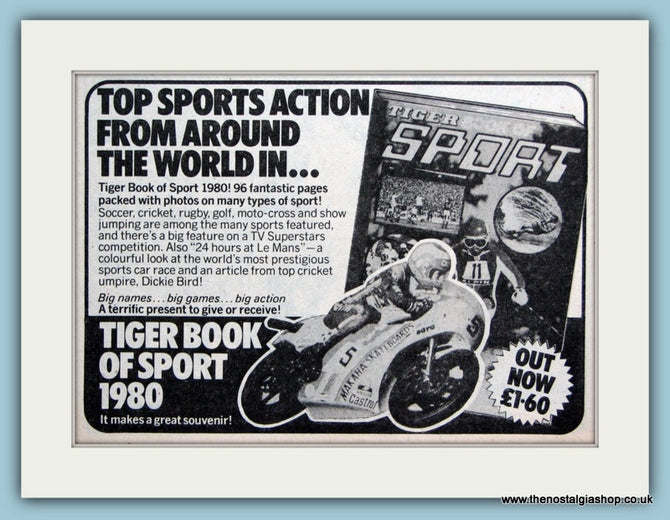 Tiger Book Of Sport Original Advert 1980 (ref AD6377)