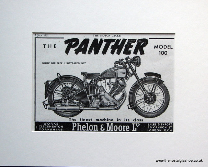 Panther Model 100 Original advert 1951 (ref AD1607)