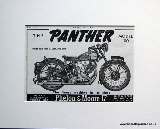 Panther Model 100 Original advert 1951 (ref AD1607)