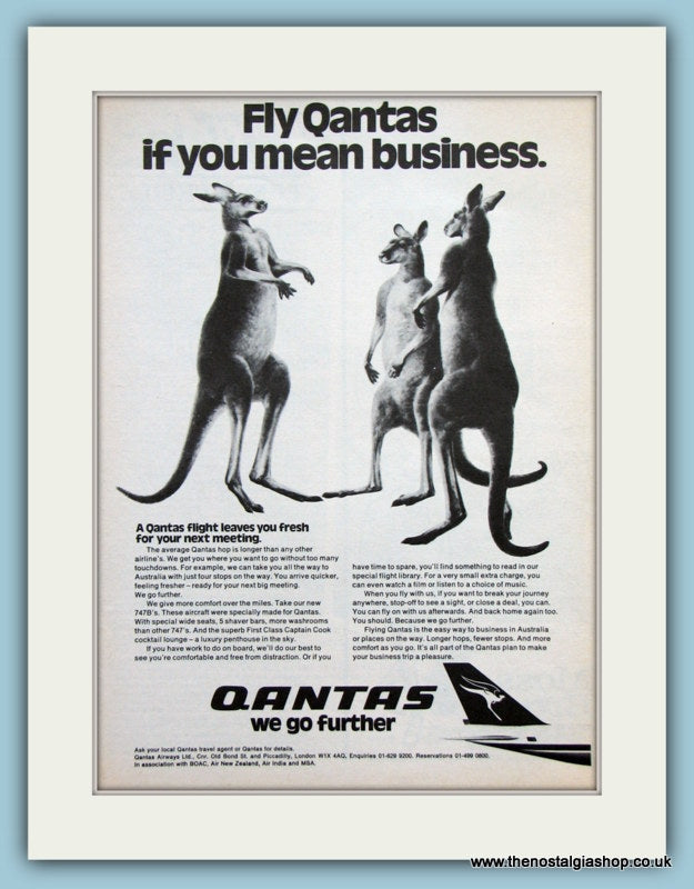 Quantas AirlineOriginal Advert 1972 (ref AD2144)