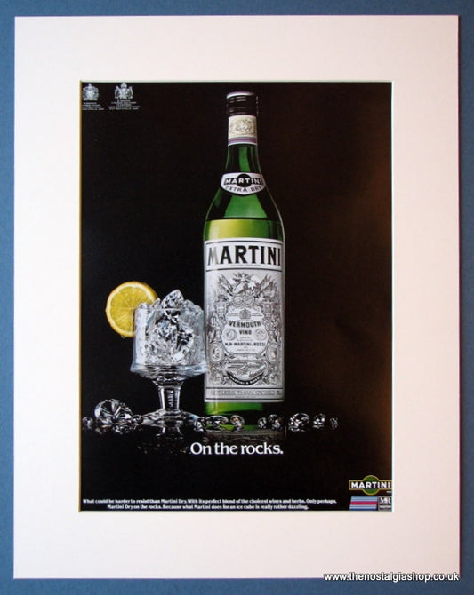 Martini on the rocks. Set of 4 Original adverts 1980s (ref AD1137)