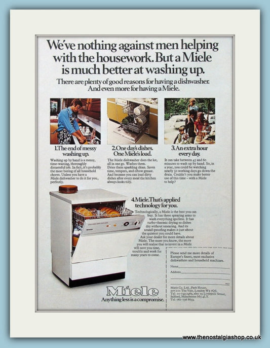 Miele Dish Washer Original Advert 1976 (ref AD4490)
