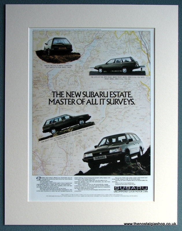Subaru Estate 1982 Original Advert (ref AD1726)