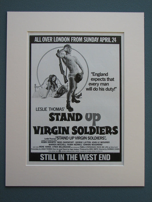 Stand Up Virgin Soldiers 1977 Original advert (ref AD719)