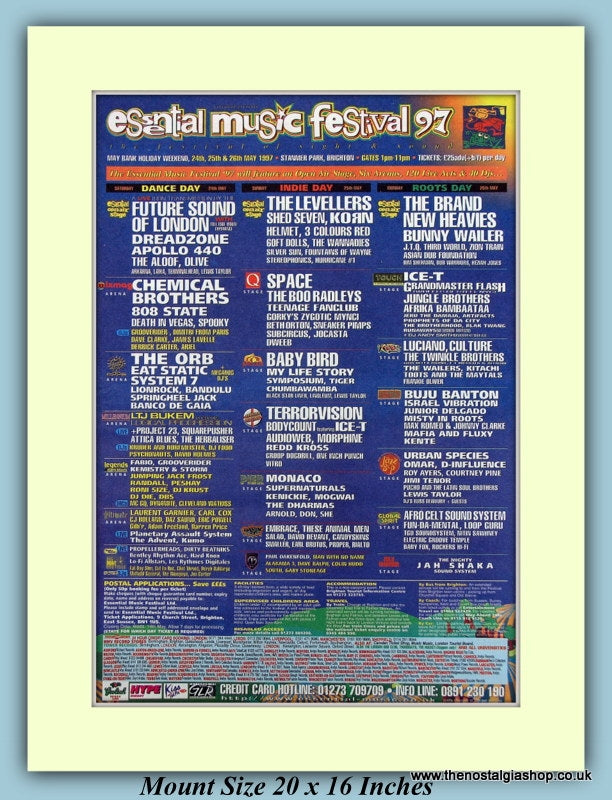 Essential Music Festival 1997 Original Advert (ref AD9058)