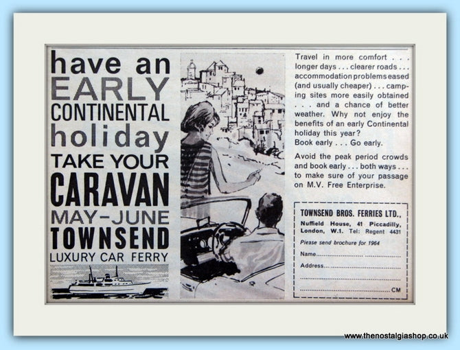 Townsend Bros. Ferries Car Ferry Original Advert 1964 (ref AD6311)