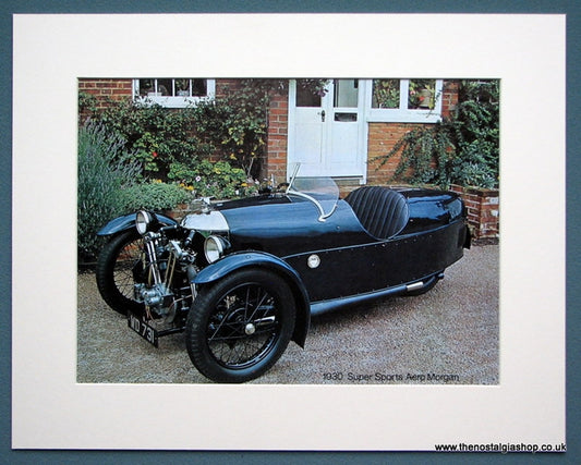 Morgan - 1930 Super Sports Aero Morgan. Colour Photo Print 1974 (ref AD1326)