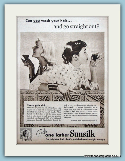 Sunsilk Shampoo Original Advert 1955 (ref AD3615)