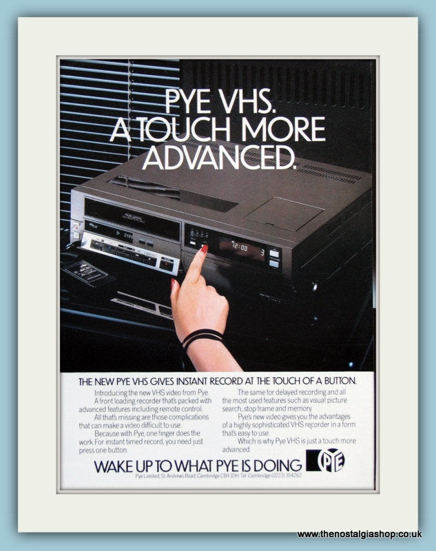 Pye VHS Video Original Advert 1985 (ref AD3026)