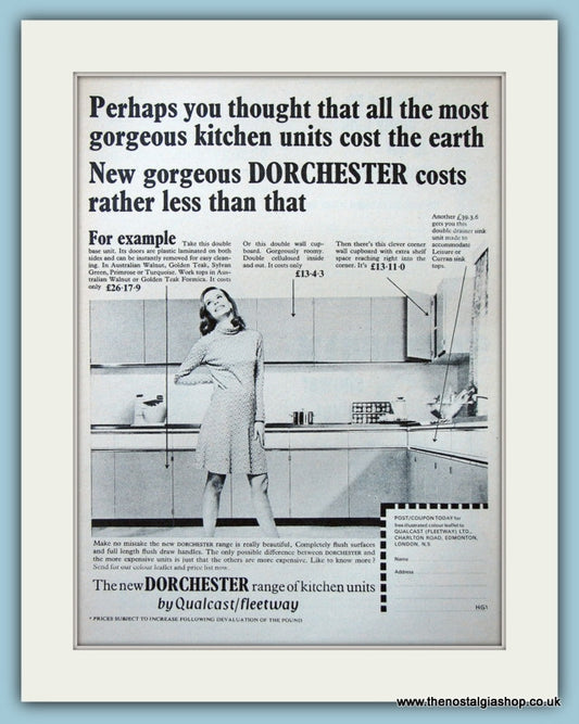 Dorchester Kitchen Range Original Advert 1968 (ref AD4681)