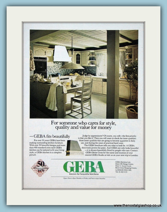Geba Kitchen Furniture Original Advert 1981 (ref AD2755)