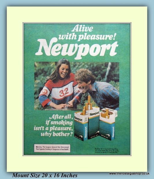 Newport Menthol Cigarettes Set Of 2 Original Adverts 1978/79 (ref AD9449)