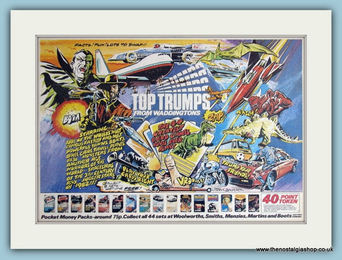 Waddingtons Top Trumps Original Advert 1983 (ref AD2631)