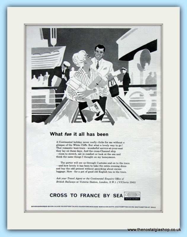 Southern British Railways To France Original Advert 1962 (ref AD6538)