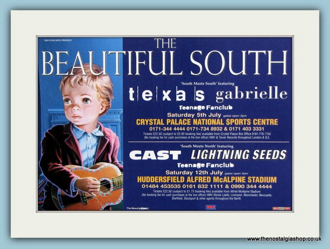 The Beautiful South Tour Original Advert (ref AD1863)