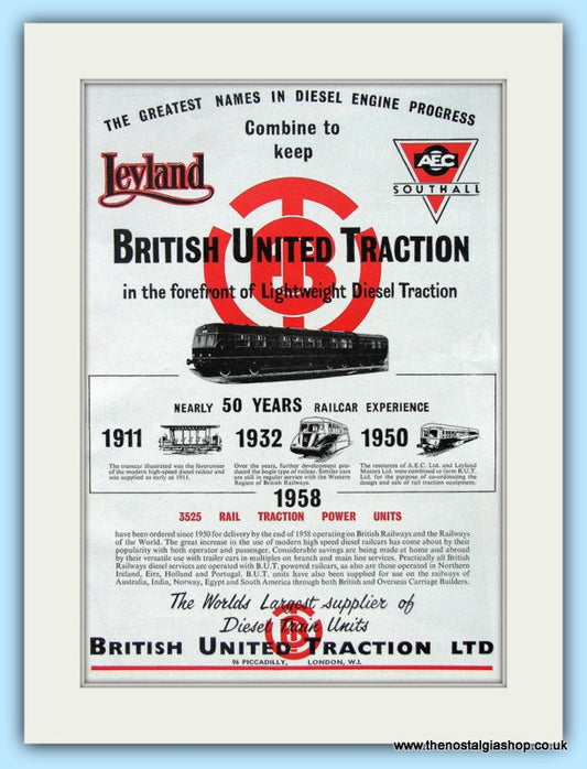 Leyland British United Traction Original Advert 1957 (ref AD6501)