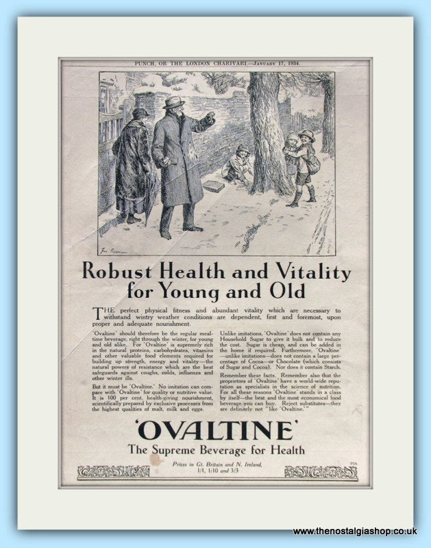 Ovaltine. Original Advert 1934 (ref AD4882)